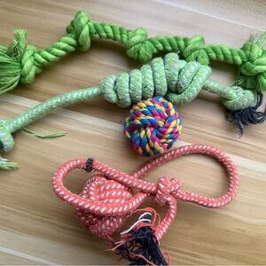 Set of 4 Doggy Rope chew toys